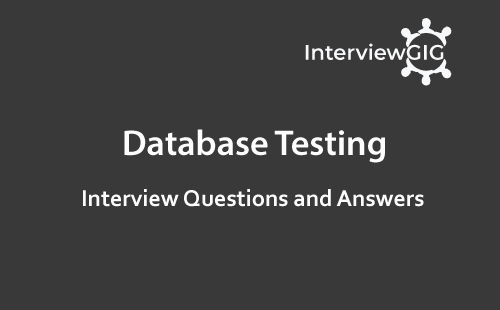 Database Testing Interview Questions and Answers