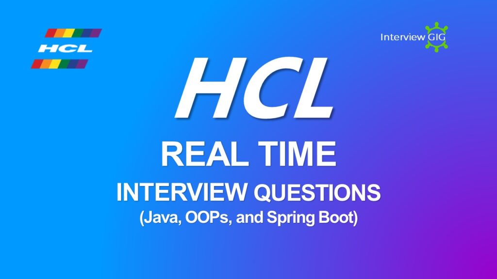 HCL Interview Questions